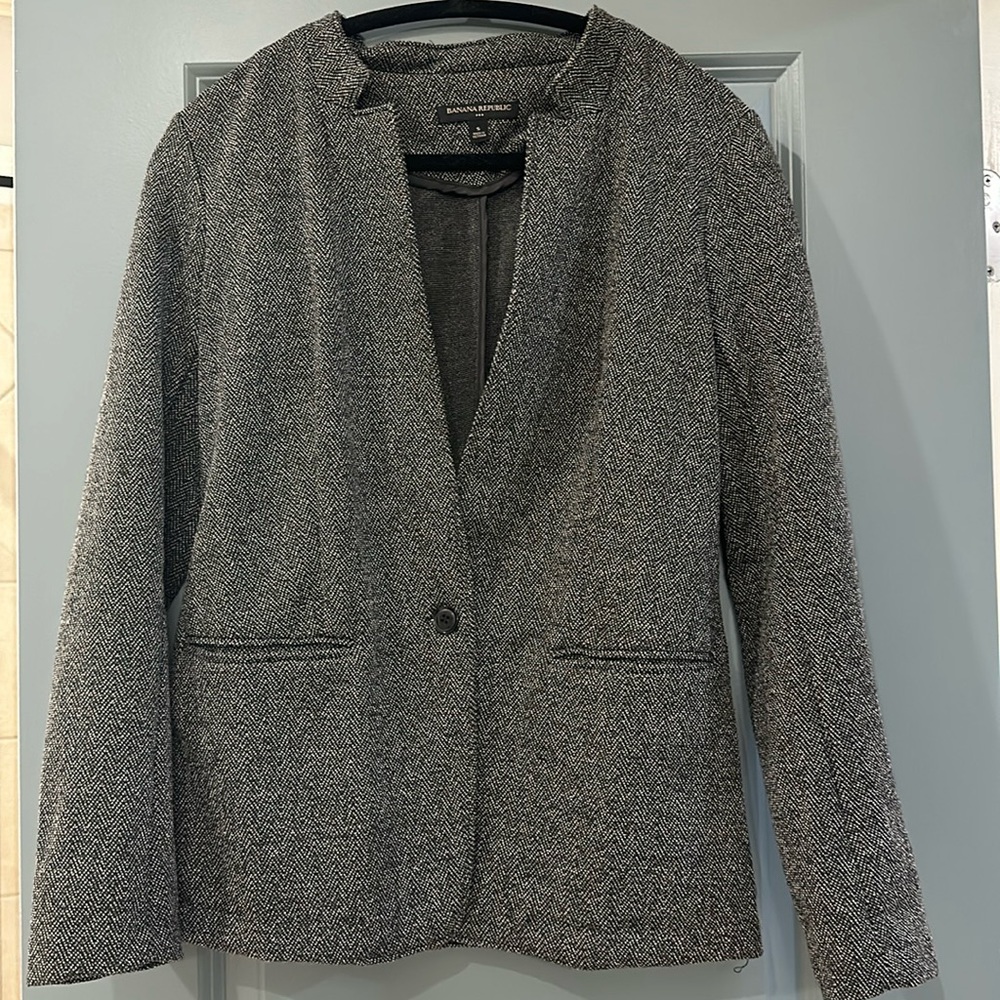 Banana republic herringbone knit blazer